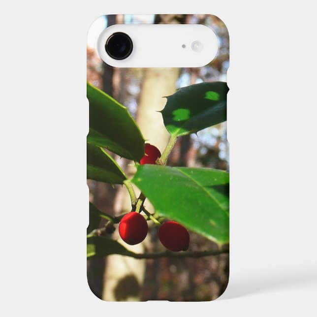 Holly Leaves I Holiday Botanical Case-Mate iPhone Case (Back)