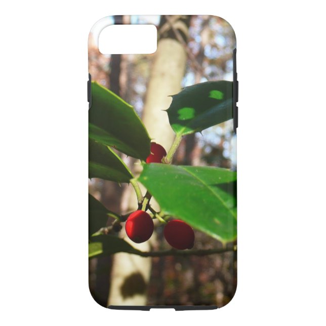 Holly Leaves I Holiday Botanical Case-Mate iPhone Case (Back)