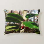 Holly Leaves I Holiday Botanical Decorative Pillow