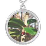 Holly Leaves I Holiday Botanical Silver Plated Necklace