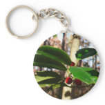 Holly Leaves I Holiday Christmas Nature Botanical Keychain