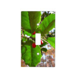 Holly Leaves II Holiday Nature Botanical Light Switch Cover