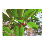 Holly Leaves II Holiday Nature Botanical Placemat
