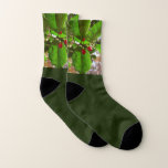 Holly Leaves II Holiday Nature Botanical Socks