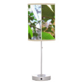 Holly Leaves II Holiday Nature Botanical Table Lamp (Back)