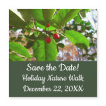 Holly Leaves II Holiday Nature Save the Date