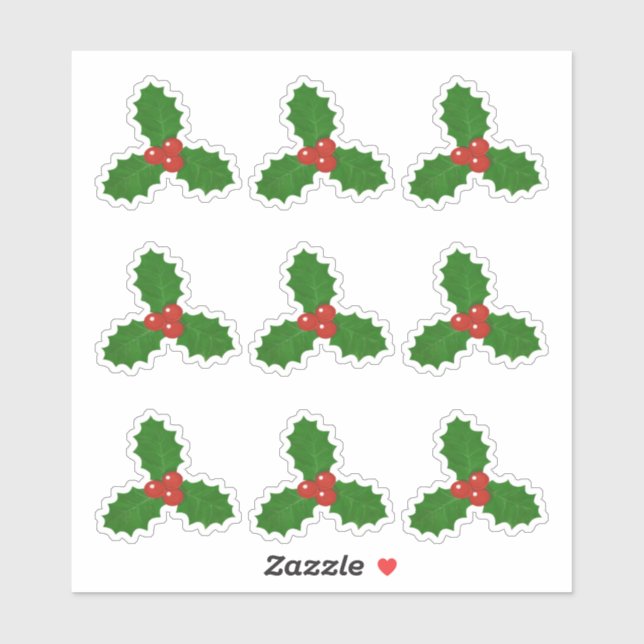 Holly Leaves Set Sticker (Sheet)