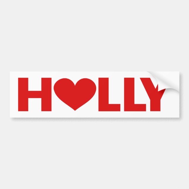 Holly Love Bumper Sticker (Front)