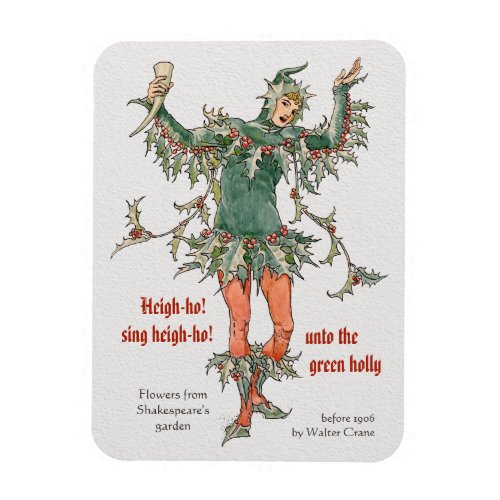 Holly man Walter Crane Flowers from Shakespeare Magnet