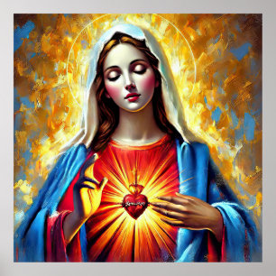 Holly Mary Maria Madonna Mariana Virgin Mary Poster