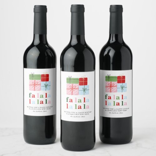 Holly Merry  Bright Holiday Wine Label