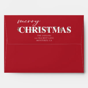 Holly Merry Christmas Envelope