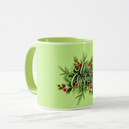 Holly Merry Christmas Mug