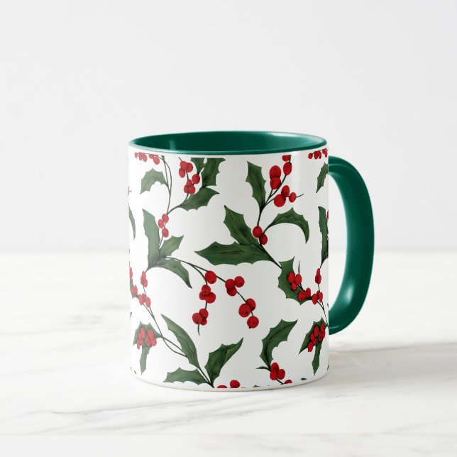 Holly mug (Front Right)