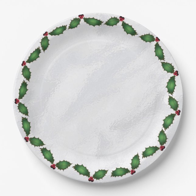 Holly Paper Plates (Front)