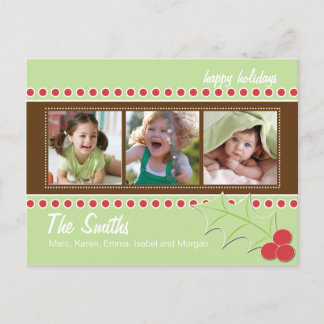Holly Photo Postcard
