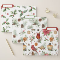 Holly Pine Cones Vintage Christmas Patterns