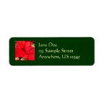 Holly Point Poinsettias Christmas Holiday Floral Label