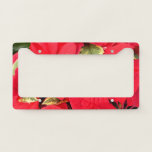 Holly Point Poinsettias Christmas Holiday Floral License Plate Frame