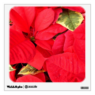 Holly Point Poinsettias Holiday Floral Wall Decal