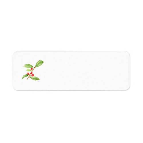 Holly Return Address Label