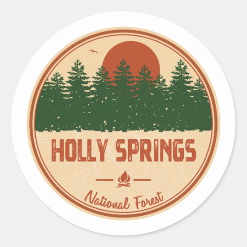 Holly Springs National Forest Classic Round Sticker