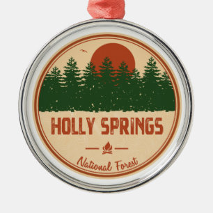 Holly Springs National Forest Metal Ornament