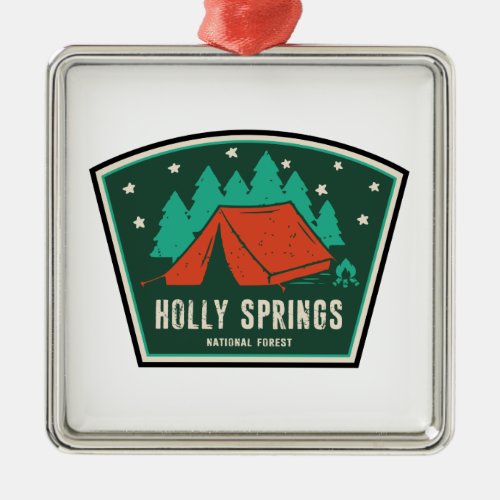 Holly Springs National Forest Mississippi Camping Metal Ornament