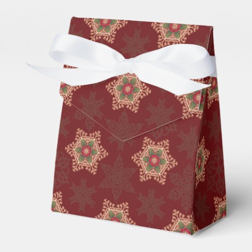Holly Star Red Favor Box