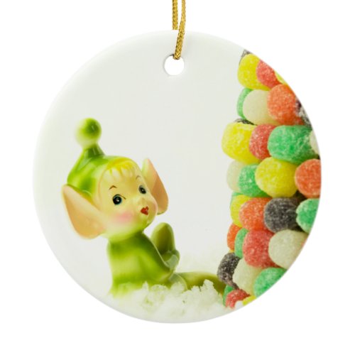 Holly the Pixie Elf Ceramic Ornament