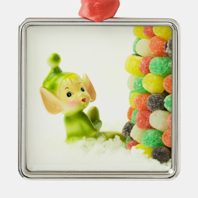 Holly the Pixie Elf Metal Ornament (Front)