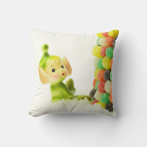 Holly the Pixie Elf Throw Pillow