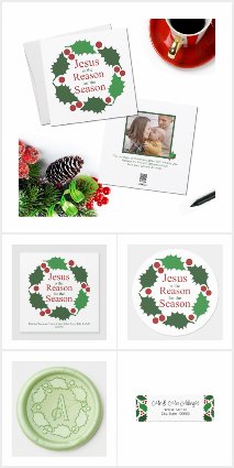 Holly Themed Jesus is the Reason Holiday 