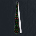 Holly Tie<br><div class="desc">This sharp tie,  featuring colorful hand-painted images of holly against a black background,  is both festive and stylish. What a great gift for your dad,  boyfriend,  or any other cool tie wearer in your life.</div>