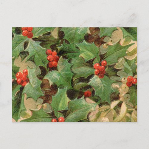 Holly Tree Christmas Holiday Vintage