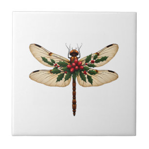 Holly Winged Dragonfly Ceramic Tile