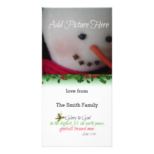 Holly With Scripture Verse Photo Card