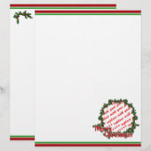 Holly Wreath Circle Photo Frame (Front/Back)