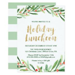 Fresh 80 Christmas Lunch Invitation Card