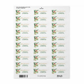 Holly Wreath Merry Christmas Label (Full Sheet)