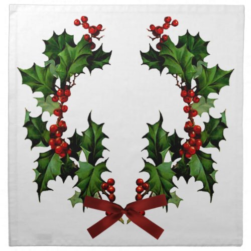 Holly Wreath Napkin