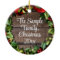 Holly Wreath Photo Personalized Ornament