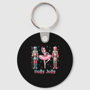 Holly Xmas Jolly Nutcracker Squad Christmas Women  Keychain