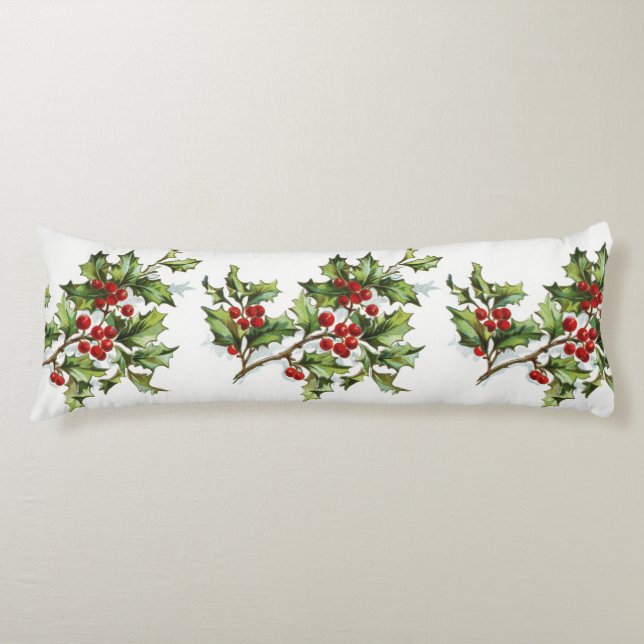 HollyBerries20150801 Body Pillow (Front)