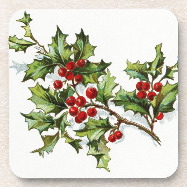 HollyBerries20150802 Drink Coaster (Front)