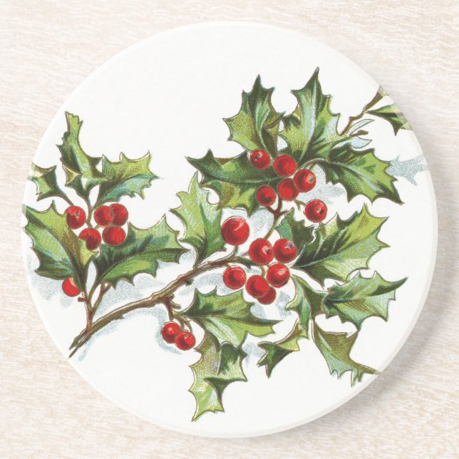 HollyBerries 001 Coaster (Front)