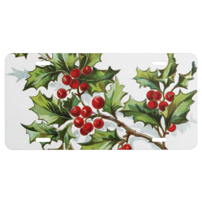 HollyBerries 002 License Plate (Front)