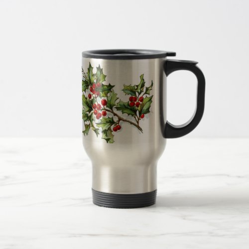 HollyBerries 002 Travel Mug