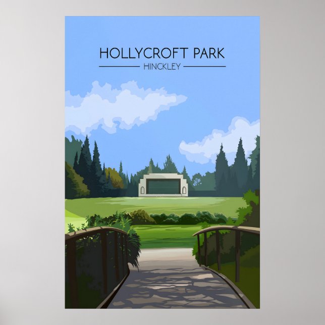 Hollycroft Park Hinckley Travel Poster (Front)