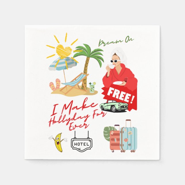 Hollyday For Ever Napkins (Front)
